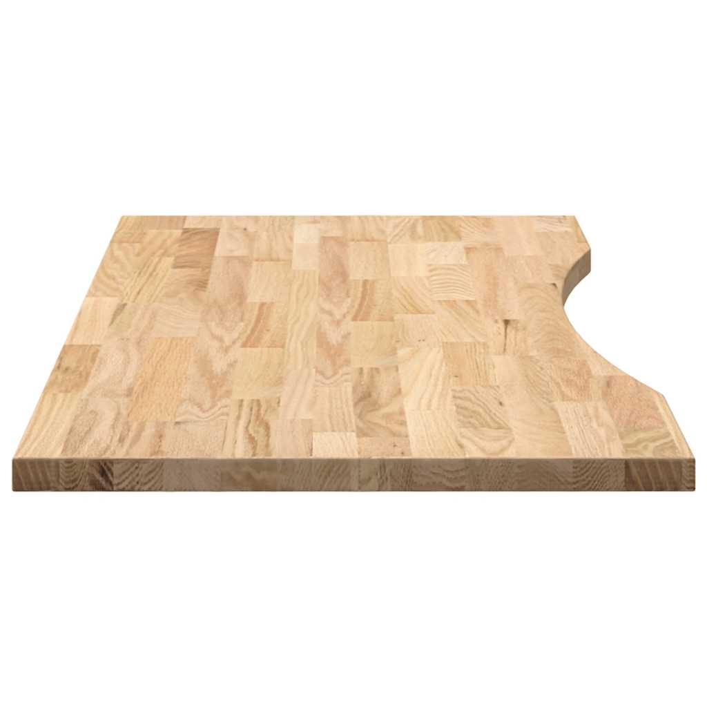Bordplate rektangulær 100x50x2,5 cm ubehandlet heltre eik vidaXL