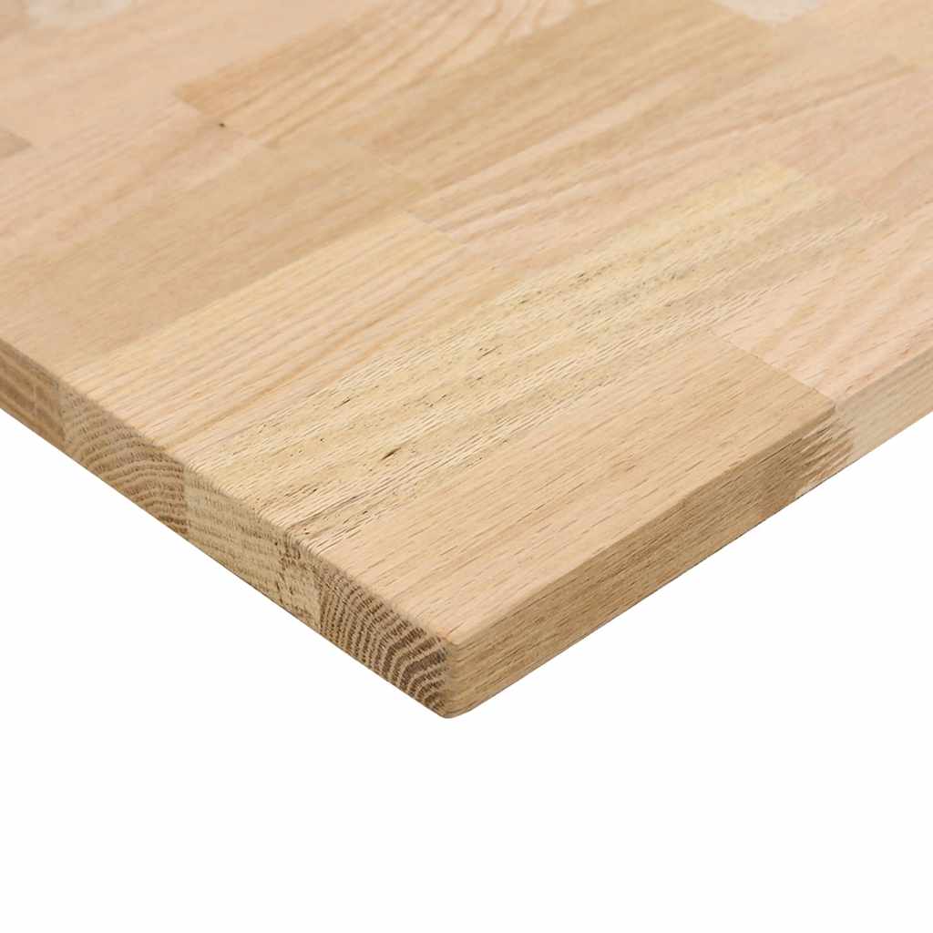 Bordplate rektangulær 80x60x2,5 cm ubehandlet heltre eik