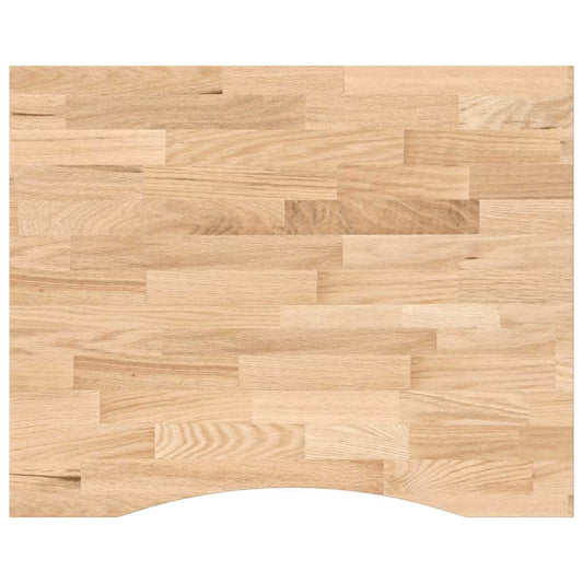 Bordplate rektangulær 100x80x2,5 cm ubehandlet heltre eik
