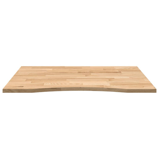 Bordplate rektangulær 100x80x2,5 cm ubehandlet heltre eik