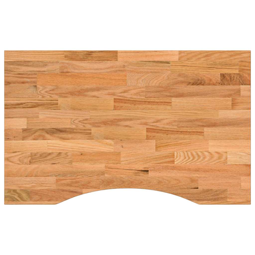 Bordplate lysebrun 80x60x2,5 cm rektangulær heltre eik