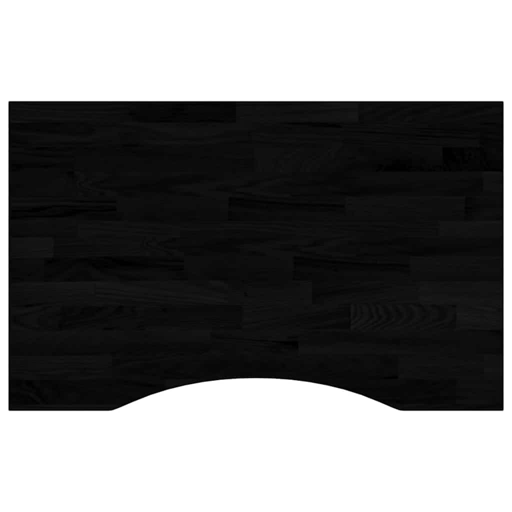 Bordplate mørkebrun 80x50x2,5 cm rektangulær heltre eik
