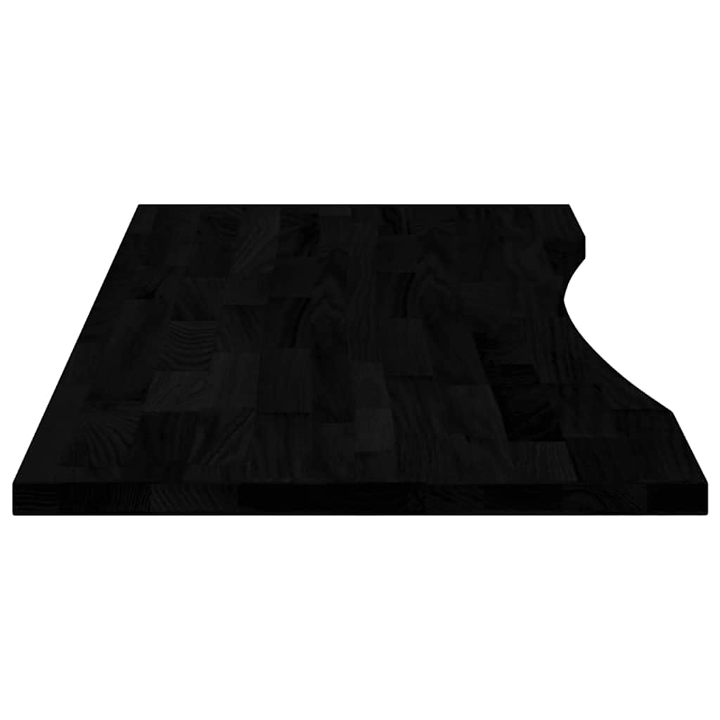 Bordplate mørkebrun 120x50x2,5 cm rektangulær heltre eik