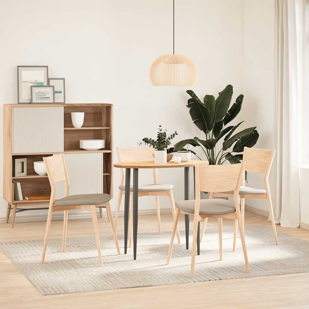 Bordplate 80x40x2 cm oval heltre eik vidaXL