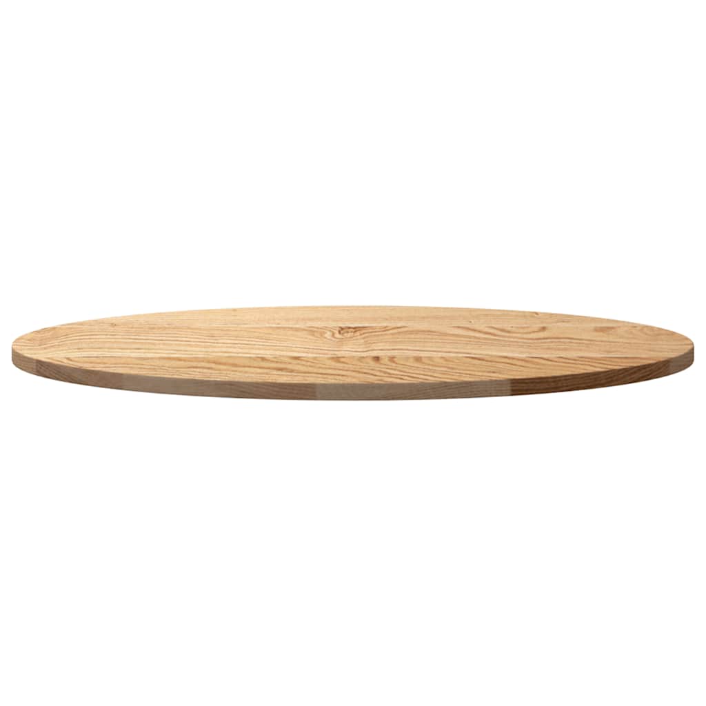 Bordplate 80x40x2 cm oval heltre eik vidaXL