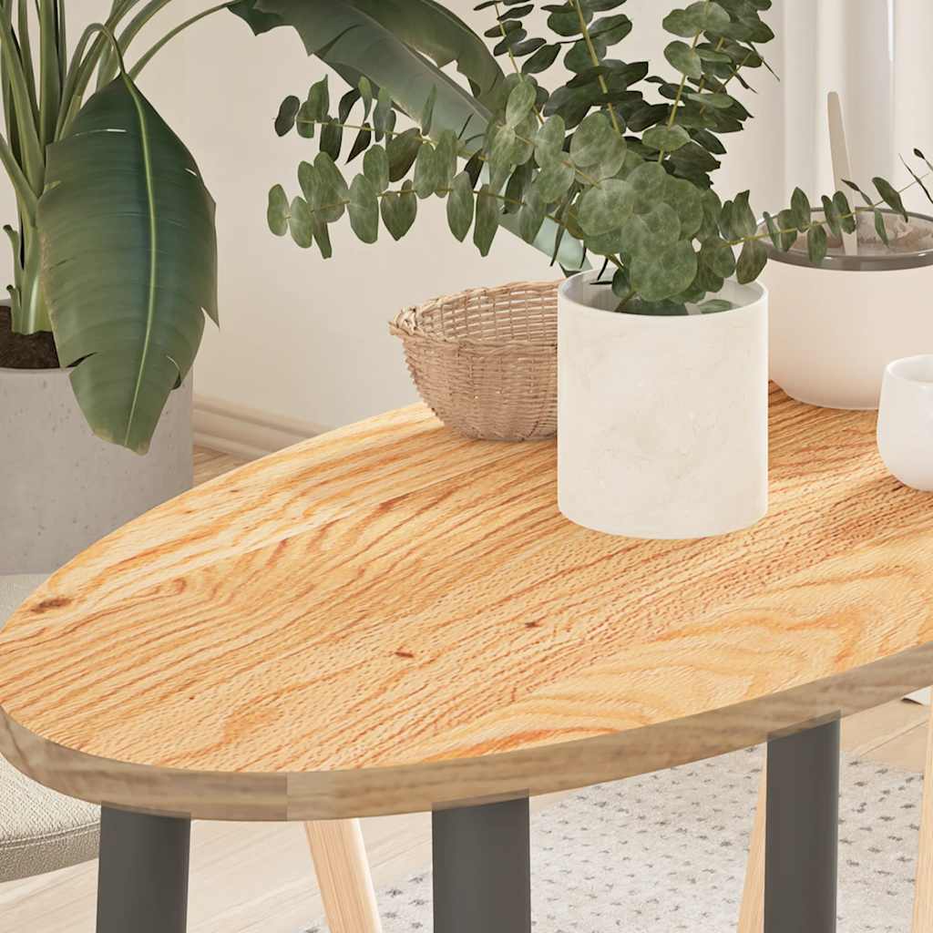 Bordplate 80x40x2 cm oval heltre eik vidaXL