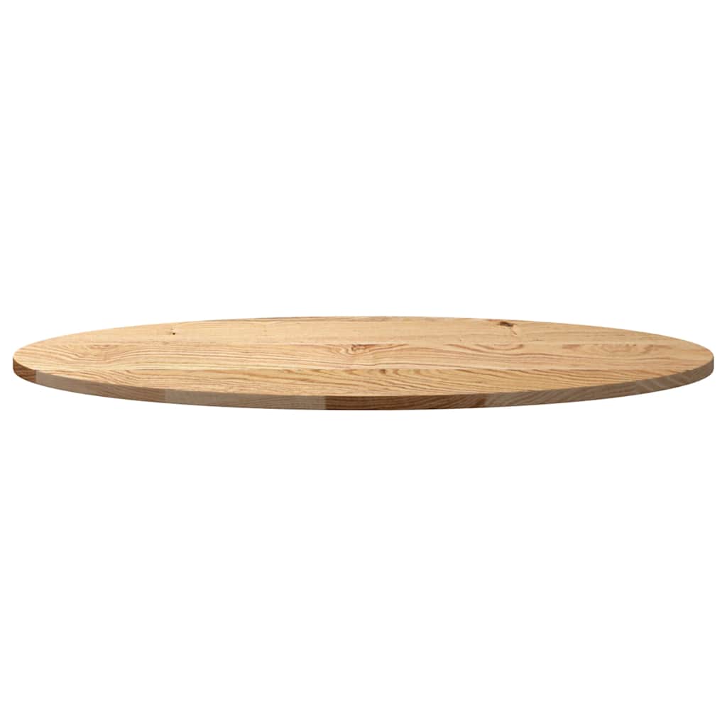 Bordplate 100x50x2 cm oval heltre eik vidaXL