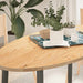 Bordplate 120x60x2 cm oval heltre eik vidaXL