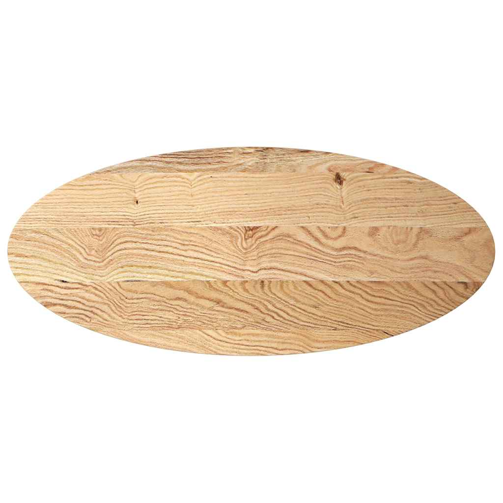 Bordplate 140x60x2 cm oval heltre eik vidaXL