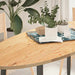 Bordplate 140x60x2 cm oval heltre eik vidaXL