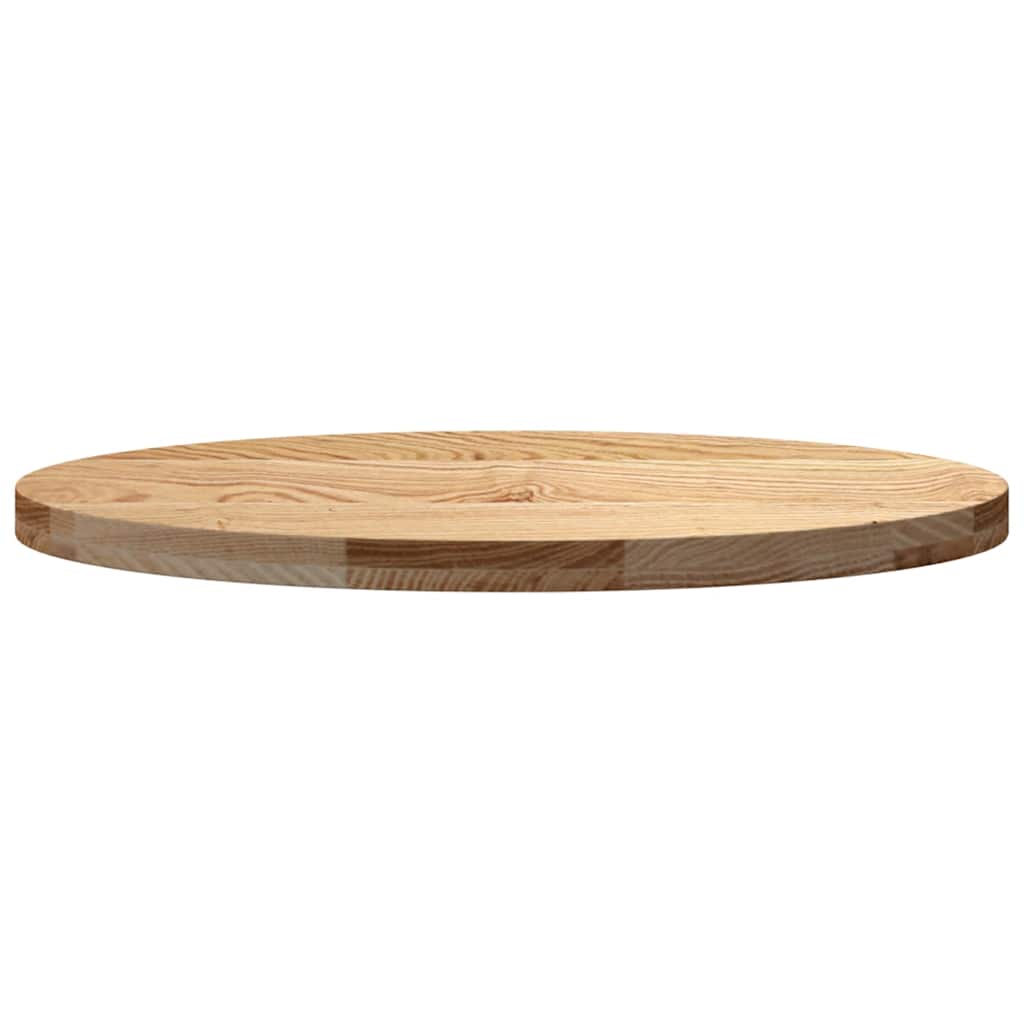 Bordplate 80x40x4 cm oval heltre eik