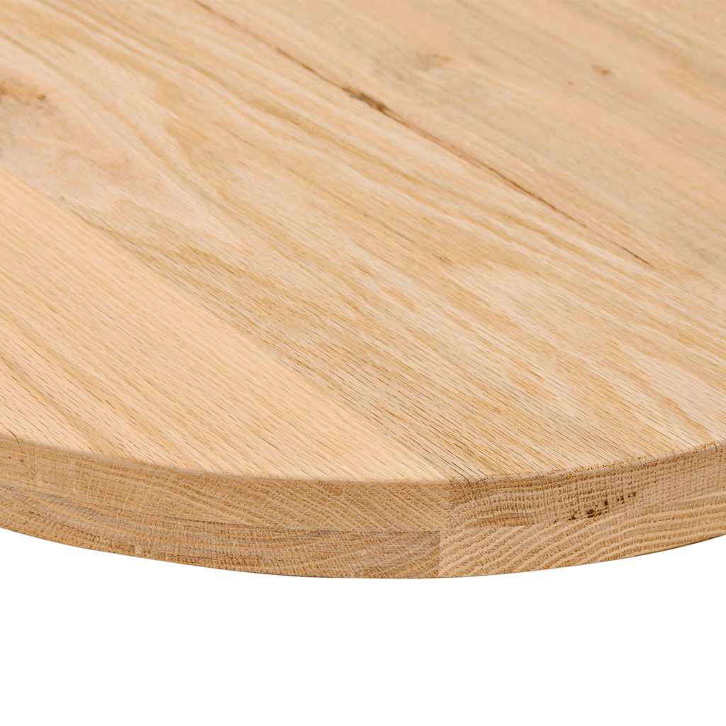 Bordplate 100x50x4 cm oval heltre eik