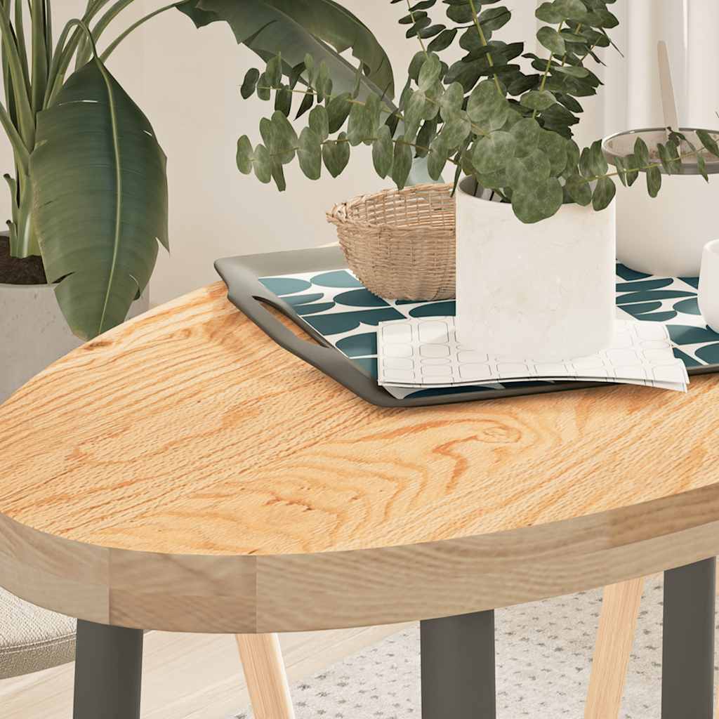 Bordplate 100x50x4 cm oval heltre eik