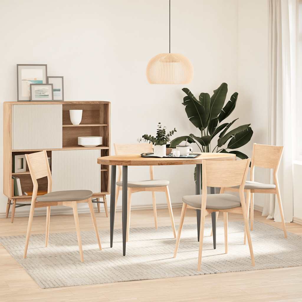 Bordplate 120x60x4 cm oval heltre eik vidaXL