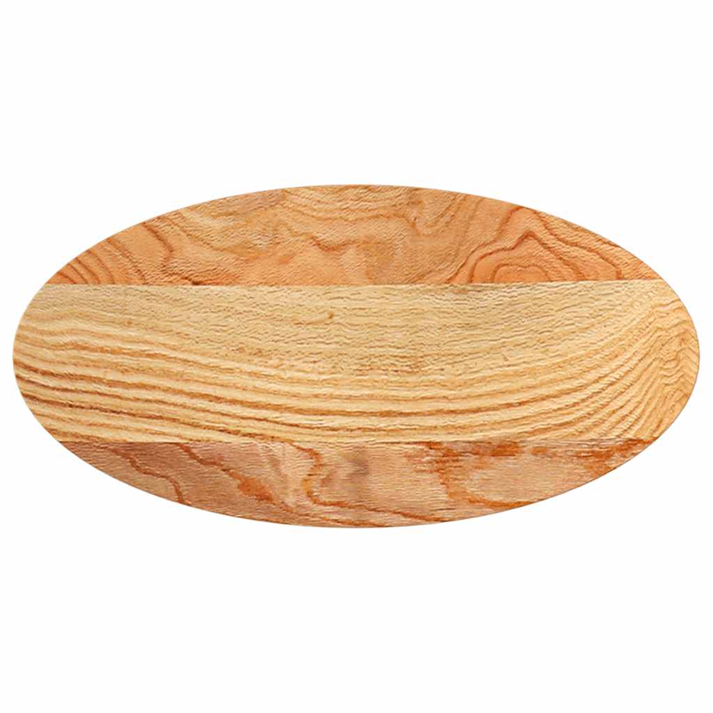 Bordplate lysebrun 80x40x2 cm oval heltre eik