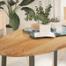 Bordplate lysebrun 120x60x2 cm oval heltre eik