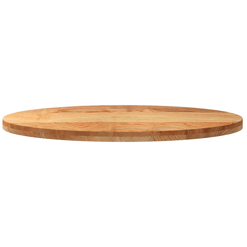 Bordplate lysebrun 100x50x4 cm oval heltre eik