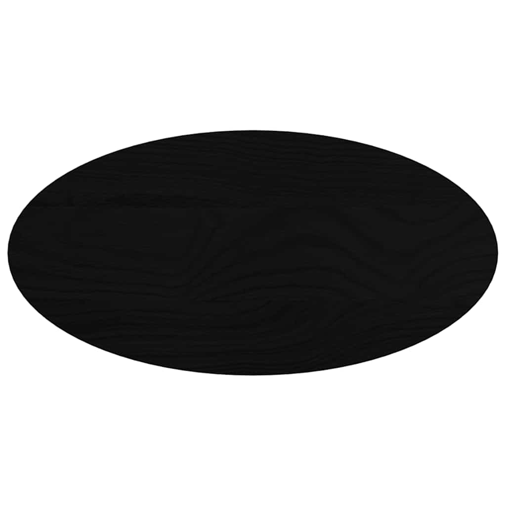 Bordplate mørkebrun 80x40x2 cm oval heltre eik