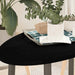 Bordplate mørkebrun 100x50x2 cm oval heltre eik