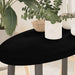 Bordplate mørkebrun 80x40x4 cm oval heltre eik