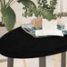 Bordplate mørkebrun 100x50x4 cm oval heltre eik