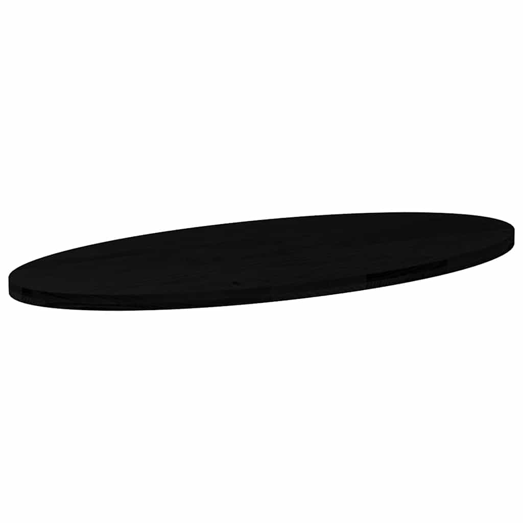Bordplate mørkebrun 140x60x4 cm oval heltre eik