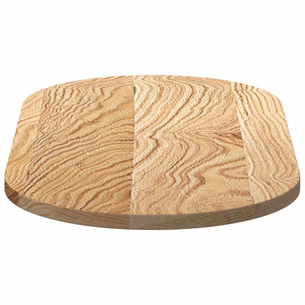 Bordplate 80x40x2 cm oval heltre eik