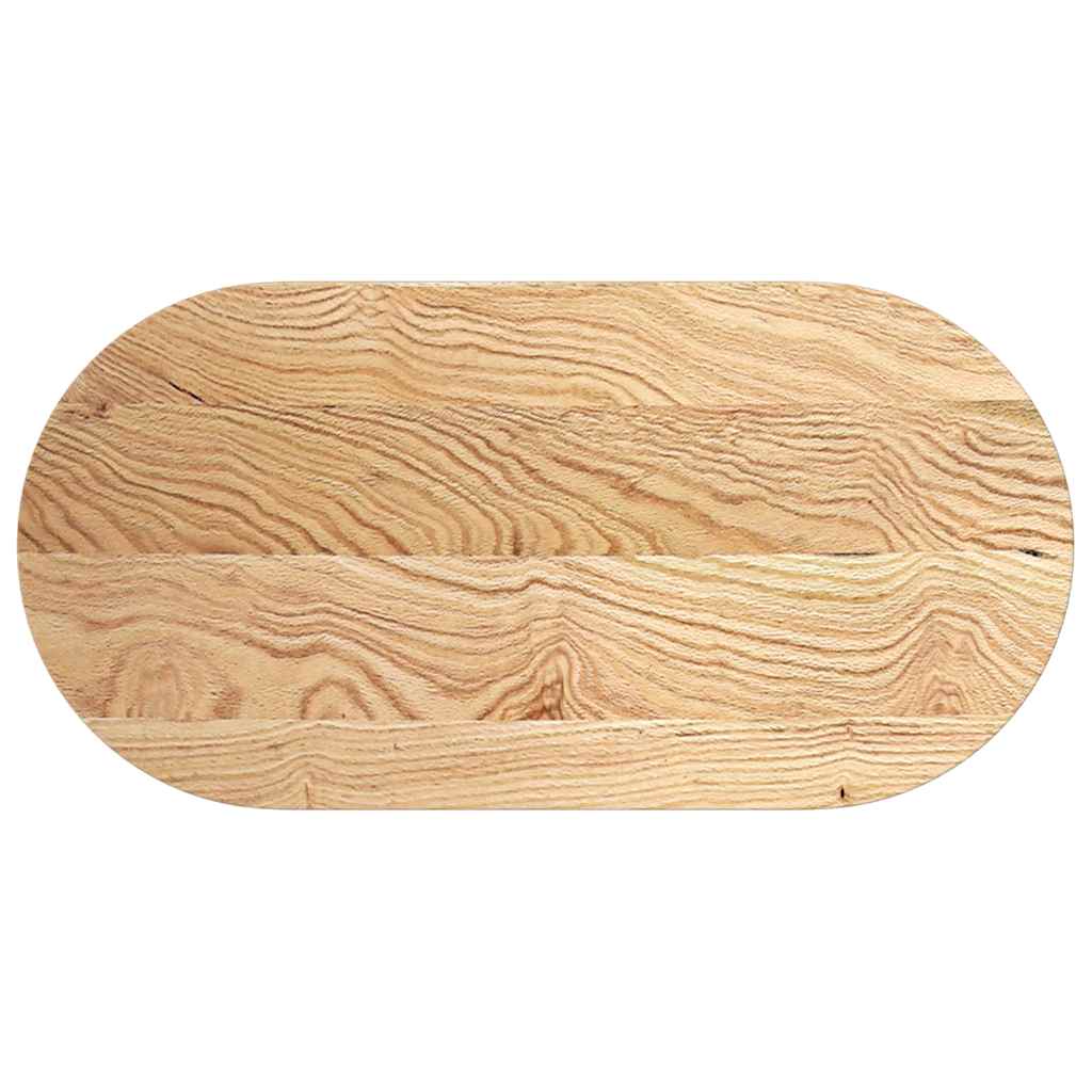 Bordplate 100x50x2 cm oval heltre eik