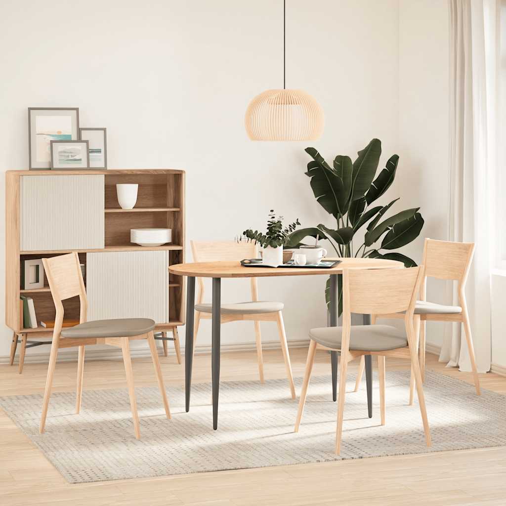 Bordplate 120x60x2 cm oval heltre eik vidaXL