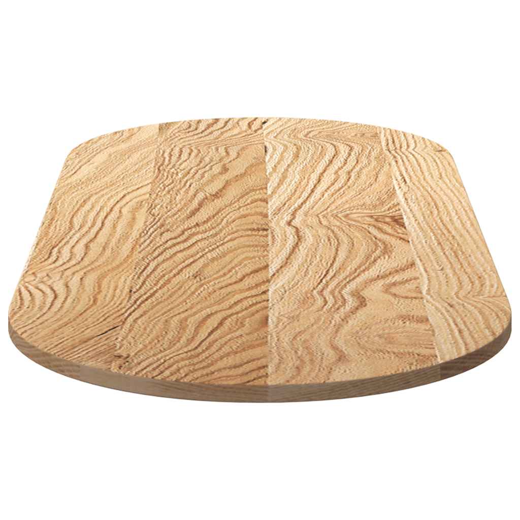 Bordplate 140x60x2 cm oval heltre eik vidaXL