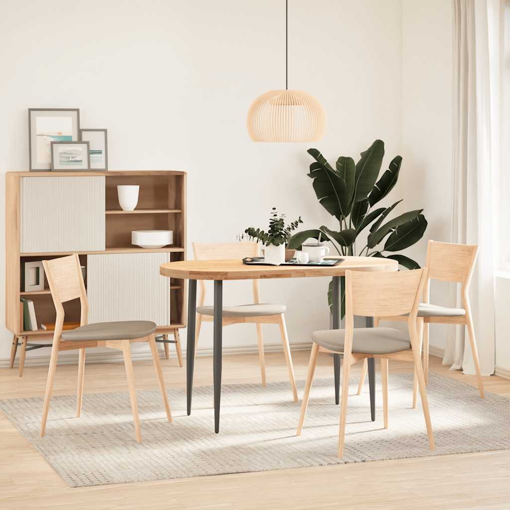 Bordplate 120x60x4 cm oval heltre eik vidaXL