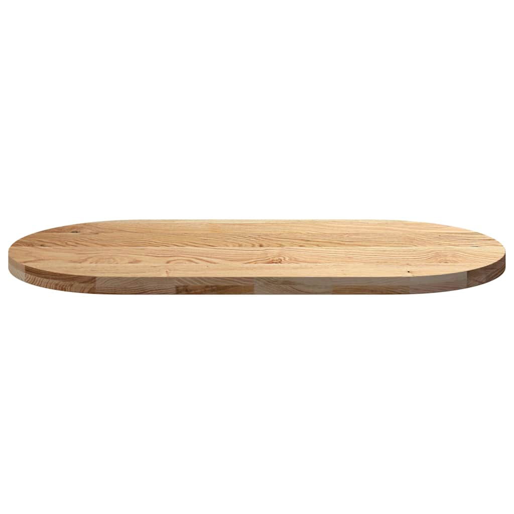 Bordplate 120x60x4 cm oval heltre eik vidaXL