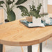 Bordplate 120x60x4 cm oval heltre eik vidaXL