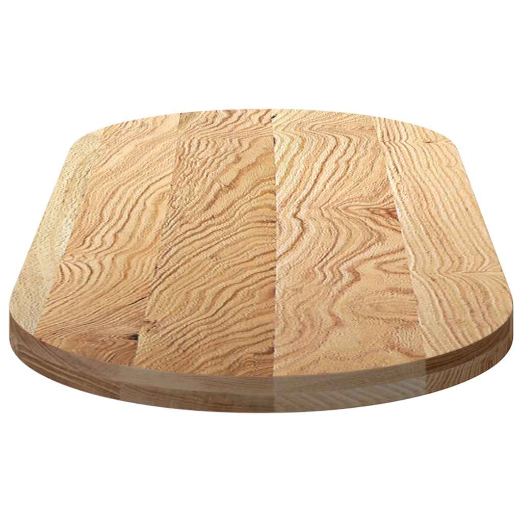Bordplate 140x60x4 cm oval heltre eik vidaXL