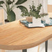 Bordplate 140x60x4 cm oval heltre eik vidaXL