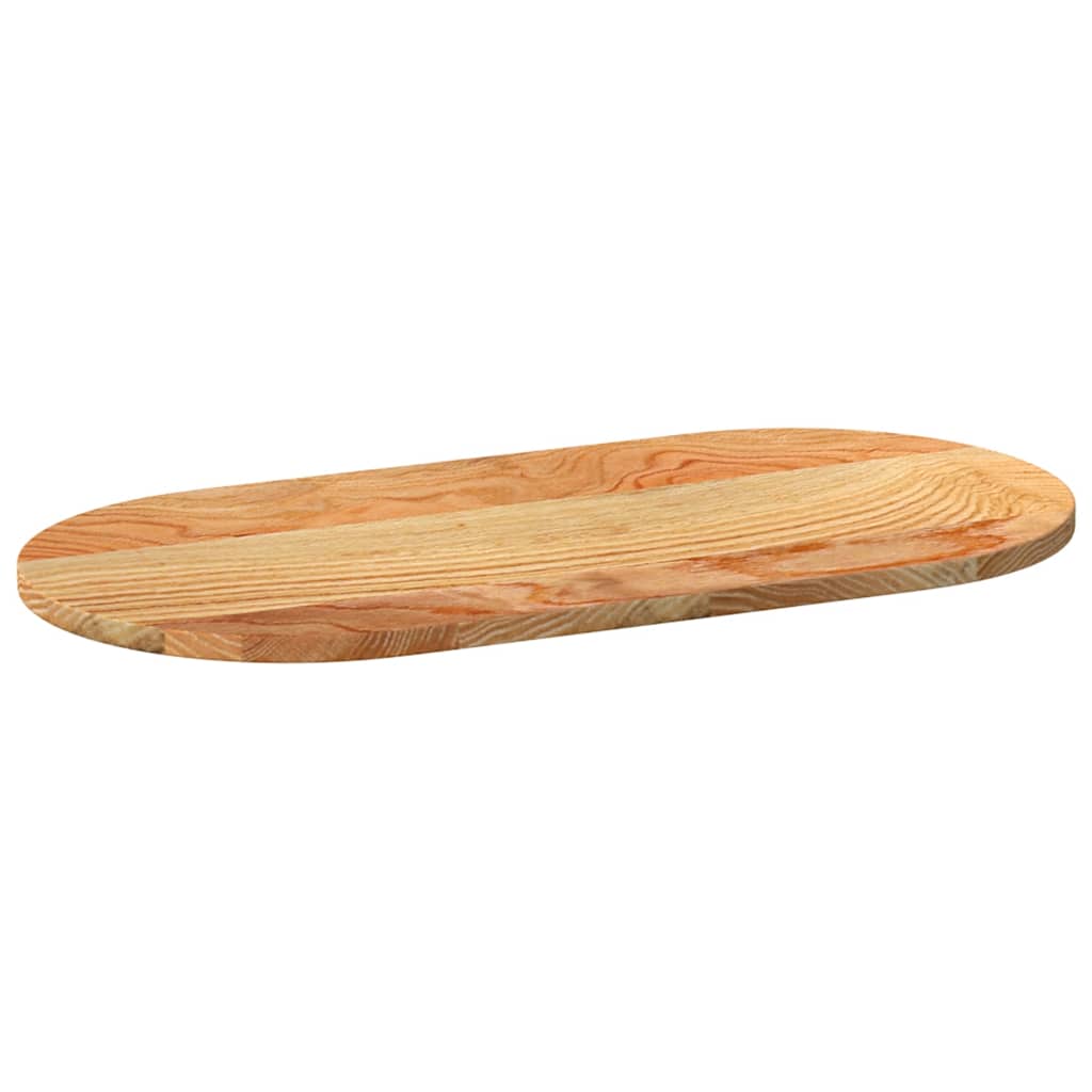 Bordplate lysebrun 80x40x2 cm oval heltre eik