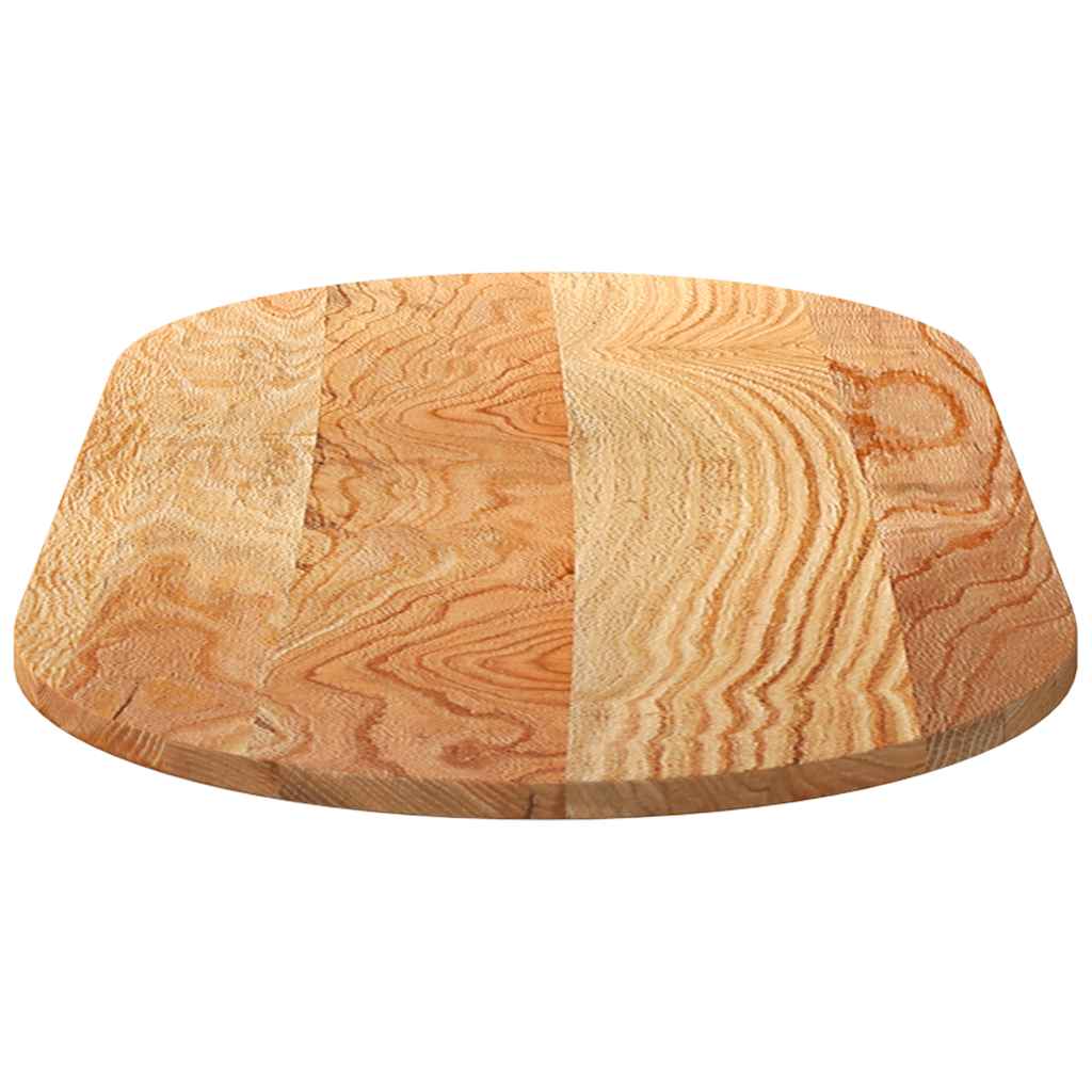 Bordplate lysebrun 120x60x2 cm oval heltre eik vidaXL