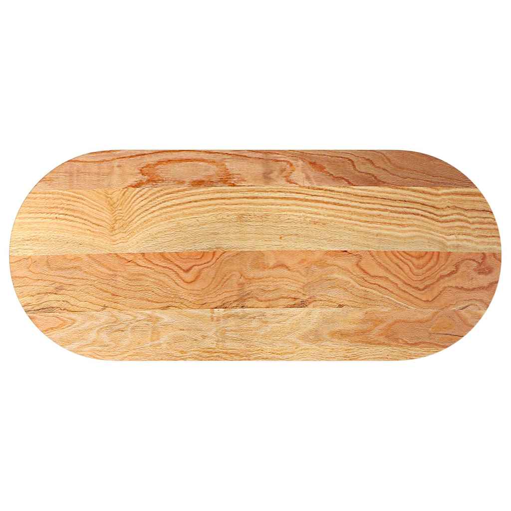 Bordplate lysebrun 140x60x2 cm oval heltre eik