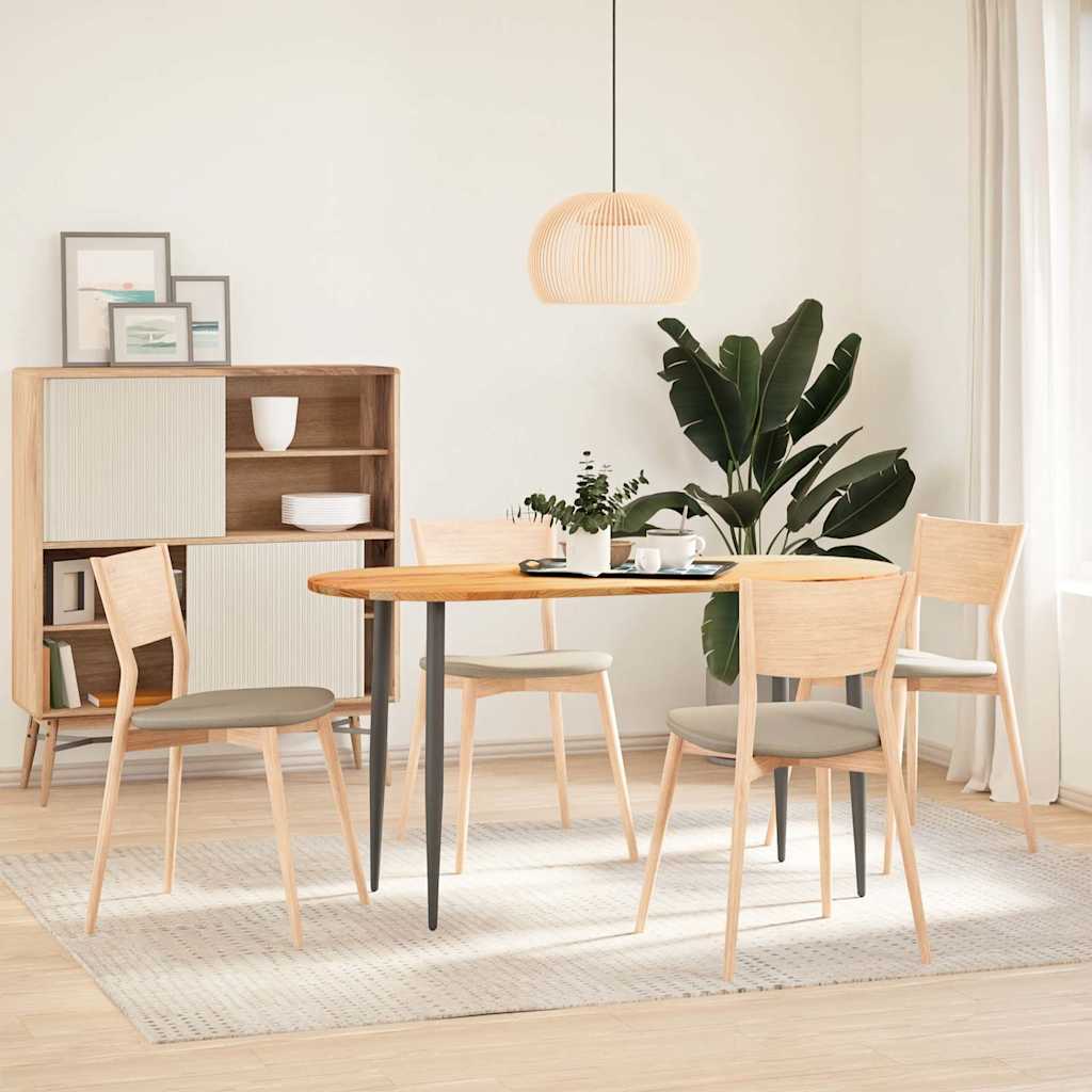 Bordplate lysebrun 140x60x2 cm oval heltre eik
