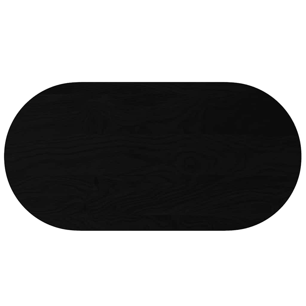 Bordplate mørkebrun 120x60x2 cm oval heltre eik