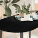 Bordplate mørkebrun 120x60x2 cm oval heltre eik