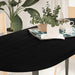 Bordplate mørkebrun 140x60x4 cm oval heltre eik