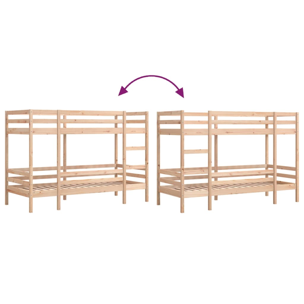 Køyeseng uten madrass 90x200 cm heltre furu