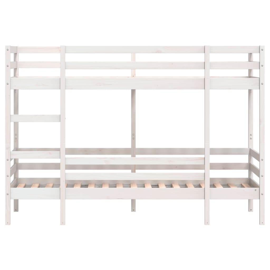 Køyeseng hvit 90x190 cm heltre furu