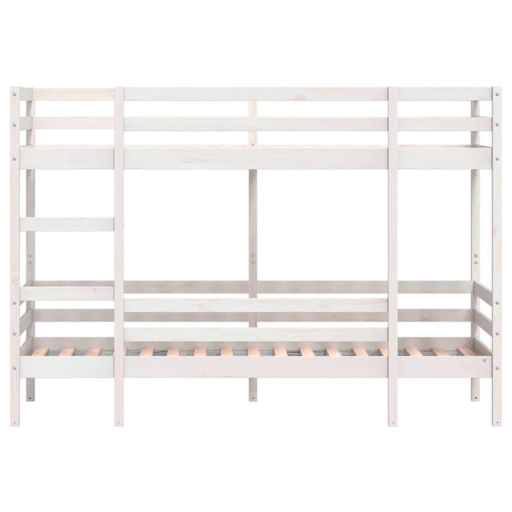 Køyeseng hvit 75x190 cm heltre furu
