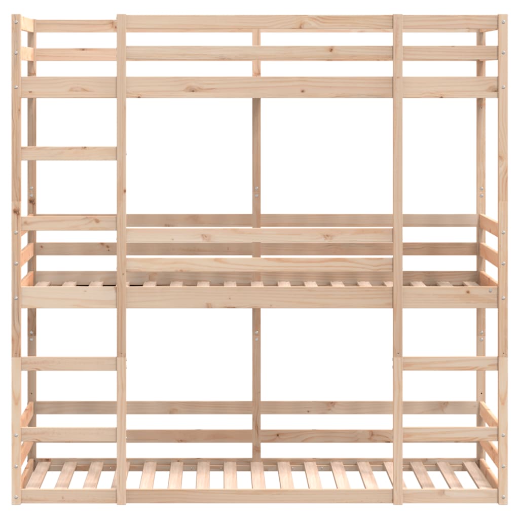 Trippel køyeseng 80x200 cm heltre furu