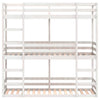 Trippel køyeseng hvit 90x200 cm heltre furu