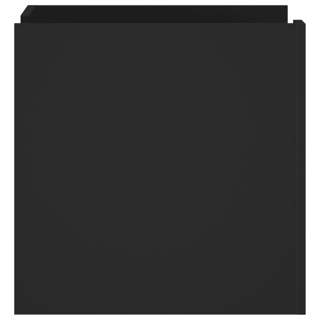 Nattbord svart 45x50x50 cm konstruert tre