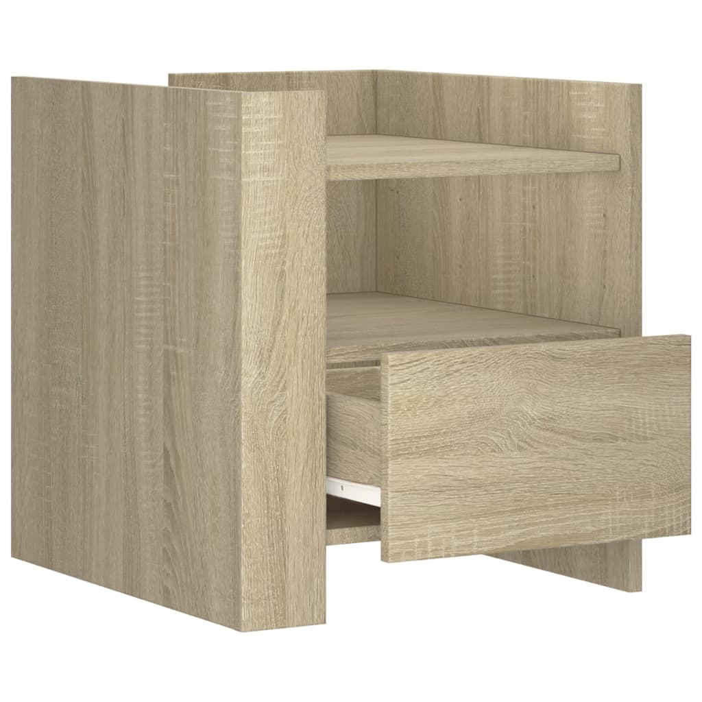 Nattbord 2 stk sonoma eik 45x50x50 cm konstruert tre