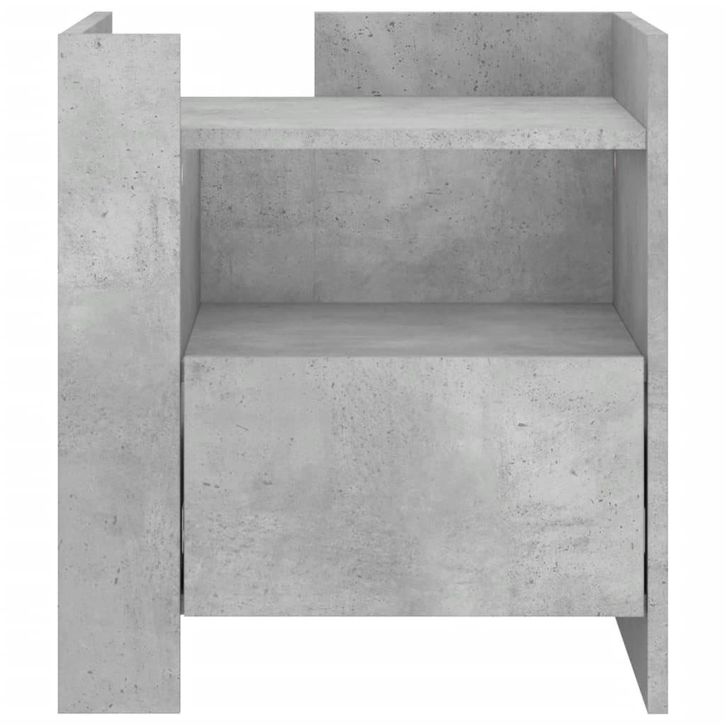 Nattbord betonggrå 45x50x50 cm konstruert tre